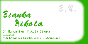 bianka mikola business card